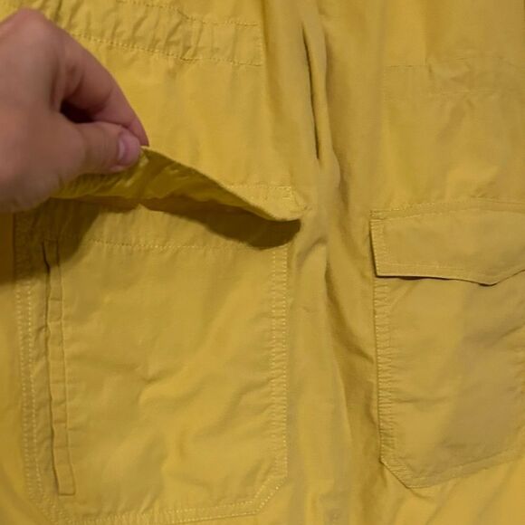 Eileen Fisher Anorak Windbreaker High Collar Rain Jacket Yellow Large 319.00 - Picture 13 of 14